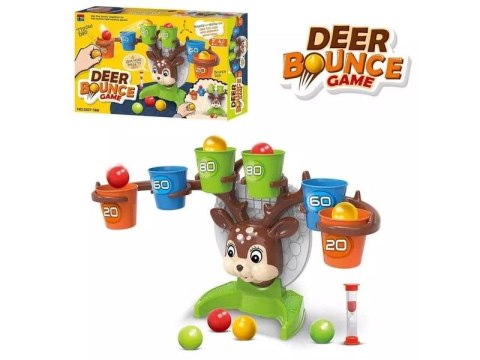 Gra Zręcznościowa Rzucanie Piłeczką Piłką Do Kosza Do Celu, Jelonek + Akcesoria, Deer Bounce Game