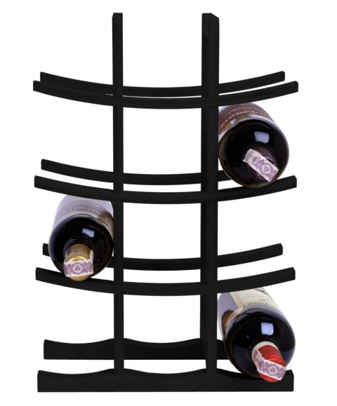 Stojak na wino bambusowy TODGAR czarny