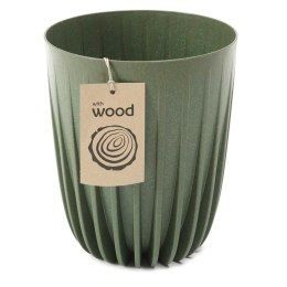 Donica Stripped ECO wood zielona 25xh30 cm