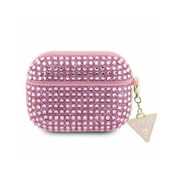 Guess Rhinestone Triangle Charm - Etui AirPods Pro (różowy)