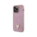 Guess Rhinestone Triangle - Etui iPhone 14 Pro Max (różowy)