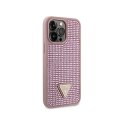 Guess Rhinestone Triangle - Etui iPhone 14 Pro Max (różowy)