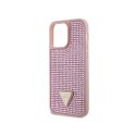 Guess Rhinestone Triangle - Etui iPhone 14 Pro Max (różowy)