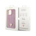 Guess Rhinestone Triangle - Etui iPhone 14 Pro Max (różowy)