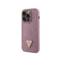 Guess Rhinestone Triangle - Etui iPhone 14 Pro (różowy)