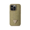 Guess Rhinestone Triangle - Etui iPhone 14 Pro (złoty)