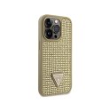 Guess Rhinestone Triangle - Etui iPhone 14 Pro (złoty)