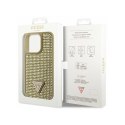 Guess Rhinestone Triangle - Etui iPhone 14 Pro (złoty)