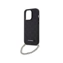 Karl Lagerfeld Saffiano Monogram Chain - Etui iPhone 14 Pro (Czarny)