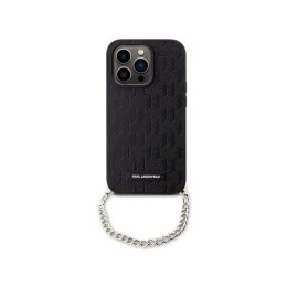 Karl Lagerfeld Saffiano Monogram Chain - Etui iPhone 14 Pro Max (Czarny)