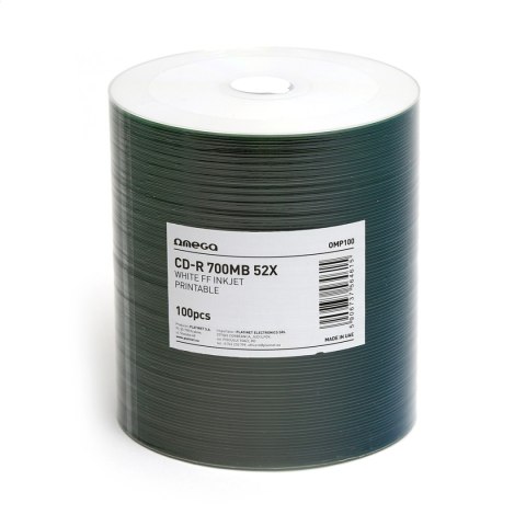 OMEGA CD-R 700MB 52X FF WHITE INKJET PRINTABLE SP*100 [56461]