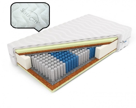 Materac Multipocket pianka HR i kokos Feniks 120x200x23 SilverActive