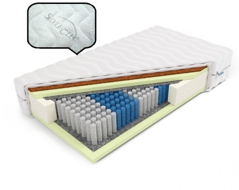 Materac Multipocket z kokosem H2,H3 Lalita 90x200x21 SilverActive