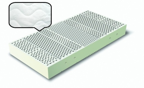 Materac lateksowy Brizo średniotwardy 90x200 Medicott/Tencel
