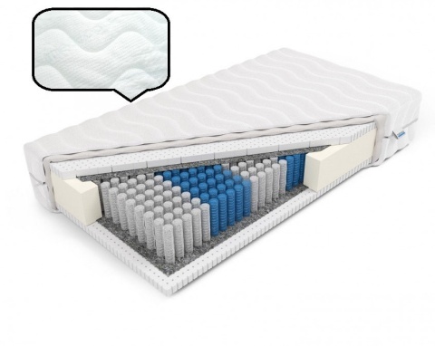 Polski materac multipocket  lateks H2 Herakles 100x200x20 Medicott/Tencel