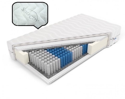 Polski materac multipocket lateks H2 Herakles 80x200x20 SilverActive
