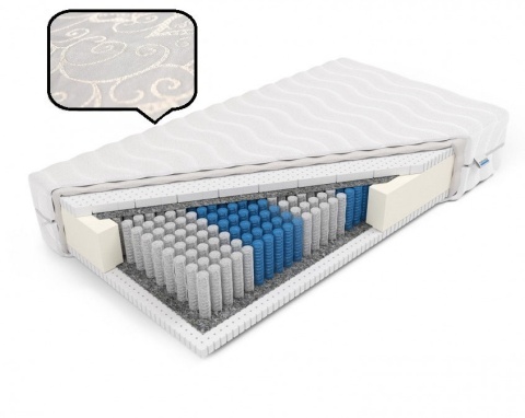 Polski materac multipocket lateks H2 Herakles 90x200x20 Margrita