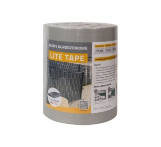 Taśma ogrodzeniowa SZARA 19cm x 35mb LITE PVC 450g/m2 + 20 klipsów GRATIS Thermoplast
