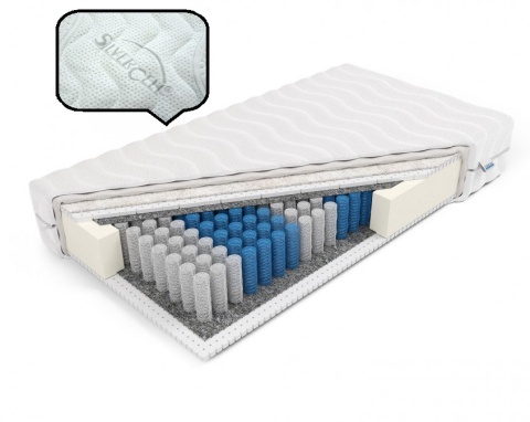 Materac pocket lateks owcza wełna H2 Euros 80x180x24 SilverActive