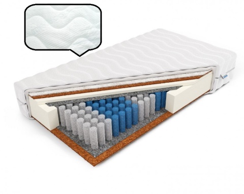 Materac pocket kokos owcza wełna H3 Hebe 120x200x19 Medicott/Tencel