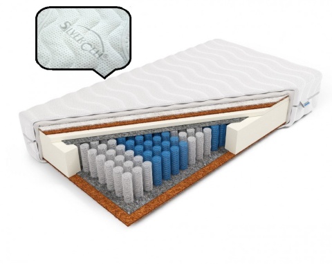 Materac pocket kokos owcza wełna H3 Hebe 120x200x19 SilverActive