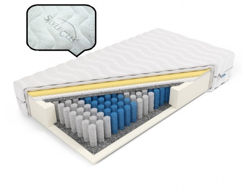 Wysoki Materac pocket memory lateks H1 H2 Hades 180x200x30 SilverActive