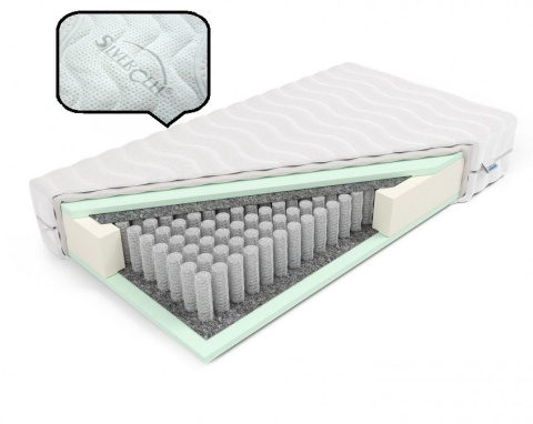 Materac pocket pianka HR H3 Odyseusz 120x200x18 Silver Active