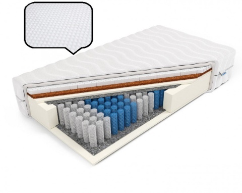 Materac pocket kokos lateks H2 H3 Porto Alegre 100x200x29 Dormia