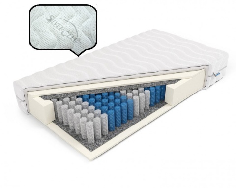 Ortopedyczny Materac pocket H2 Posejdon 80x190x21 SilverActive