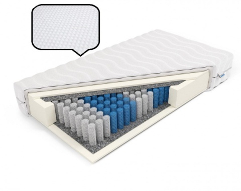 Ortopedyczny Materac pocket H2 Posejdon 90x190x21 Dormia