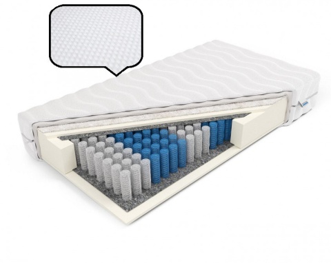 Materac Zima/Lato z owczą wełną H2 Zefir 80x180x17 Dormia
