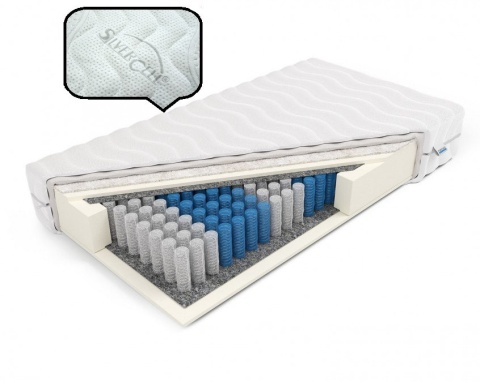 Materac Zima/Lato z owczą wełną H2 Zefir 90x180x17 SilverActive