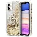 Guess Liquid Glitter 4G Big Logo - Etui iPhone 11 (złoty)