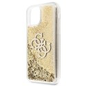 Guess Liquid Glitter 4G Big Logo - Etui iPhone 11 (złoty)