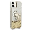 Guess Liquid Glitter 4G Big Logo - Etui iPhone 11 (złoty)