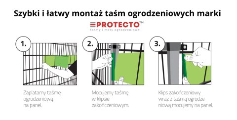 Taśma ogrodzeniowa 50mb Thermoplast® CLASSIC LINE 4,75cm SZARA PROTECTO