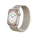 Crong Milano Steel - Pasek ze stali nierdzewnej do Apple Watch 38/40/41 mm (szampański)