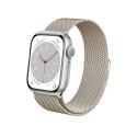 Crong Milano Steel - Pasek ze stali nierdzewnej do Apple Watch 38/40/41 mm (szampański)