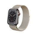 Crong Milano Steel - Pasek ze stali nierdzewnej do Apple Watch 38/40/41 mm (szampański)