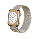 Crong Milano Steel - Pasek ze stali nierdzewnej do Apple Watch 38/40/41 mm (szampański)