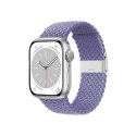 Crong Wave Band - Pleciony pasek do Apple Watch 38/40/41 mm (fioletowy)