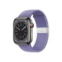 Crong Wave Band - Pleciony pasek do Apple Watch 38/40/41 mm (fioletowy)