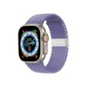 Crong Wave Band - Pleciony pasek do Apple Watch 38/40/41 mm (fioletowy)