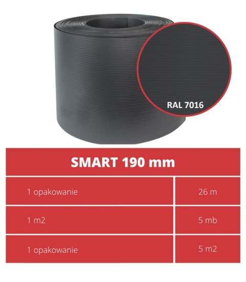 Taśma ogrodzeniowa ROLKA 26mb SMART 19cm PROTECTO™ GRAFIT PROTECTO