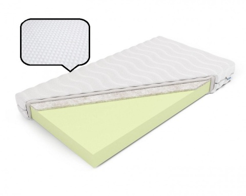 Materac wysokoelastyczny z wełną H2 Kora 140x200x14 Dormia