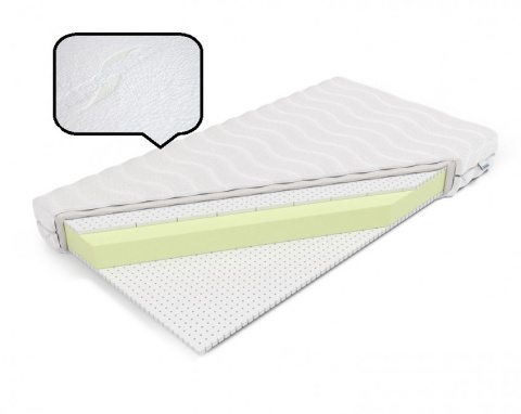 Materac wysokoelastyczny H2 Tanatos 100x200x16 Aloe Vera