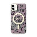 Guess Flower MagSafe - Etui iPhone 11 (Różowy)