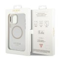 Guess Metal Outline MagSafe - Etui iPhone 12 / iPhone 12 Pro (przezroczysty / złoty)