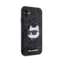 Karl Lagerfeld NFT Glitter Choupette Patch - Etui iPhone 11 (Czarny)