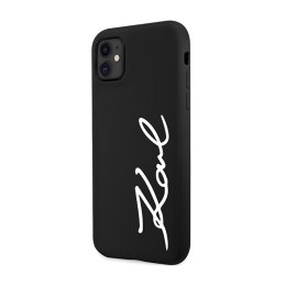 Karl Lagerfeld Silicone Signature - Etui iPhone 11 (Czarny)